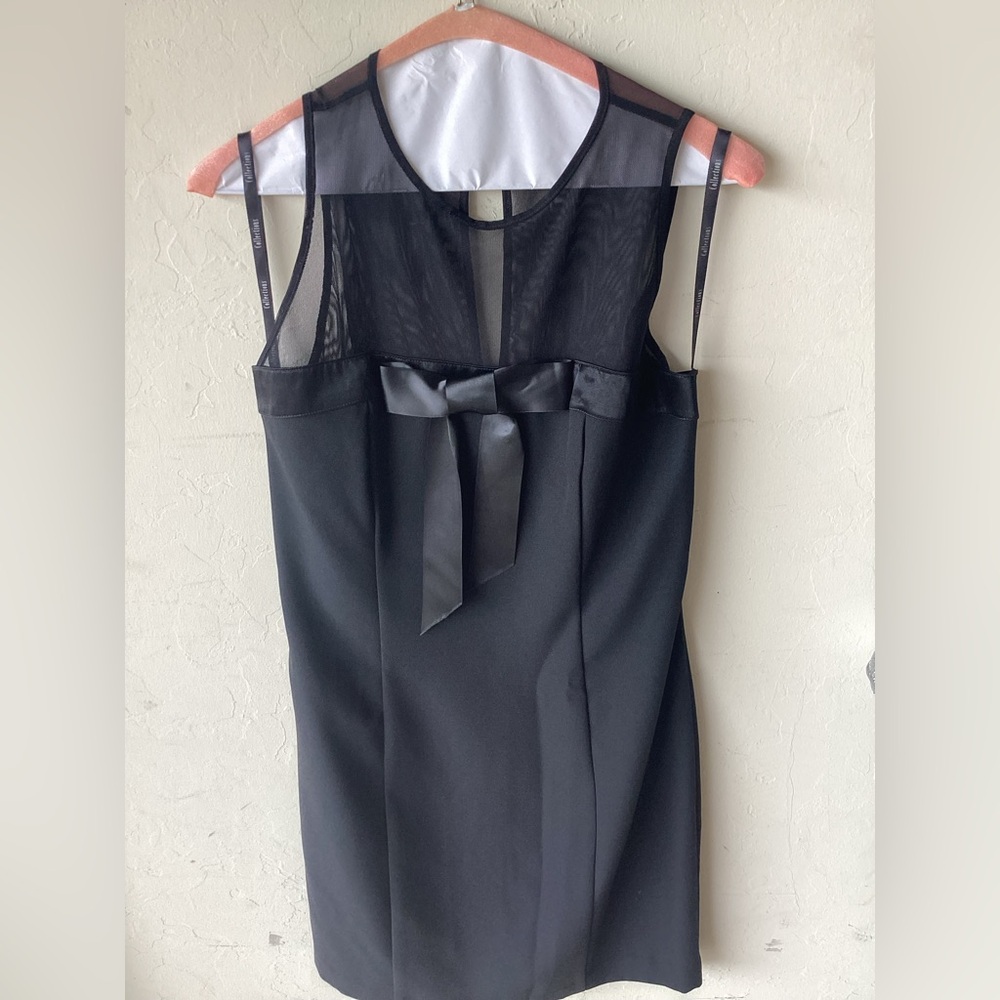 Recollections Black Sheer Overlay Dress
